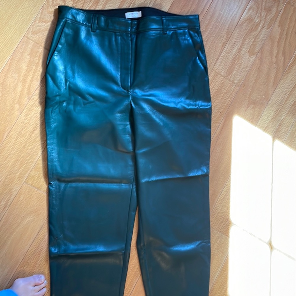 Aritzia Babaton Vegan Leather Pants UK 14 Green